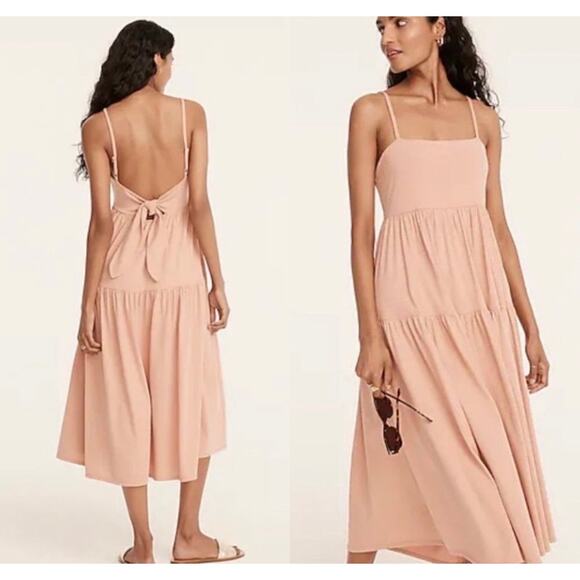 J. Crew Peach Midi Dress - Picture 1 of 11